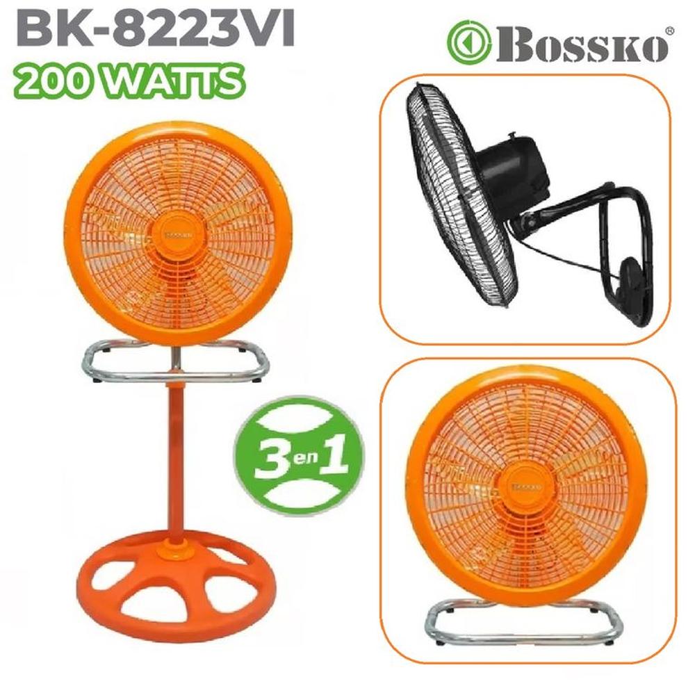 Ventilador 18 pulgadas 3 en 1 Semi industrial 200 Wats Bossko Naranja