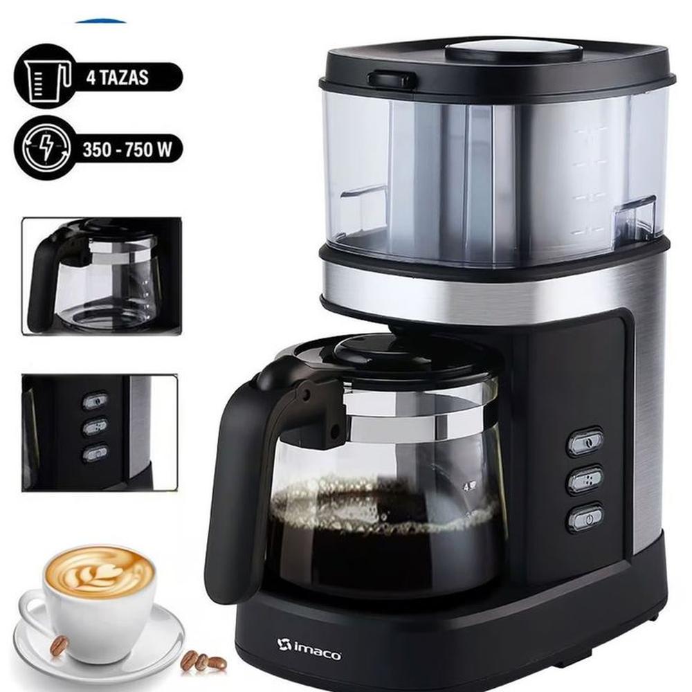 Cafetera Moledora de Café para 4 Tazas 750 Wats ICMG4070