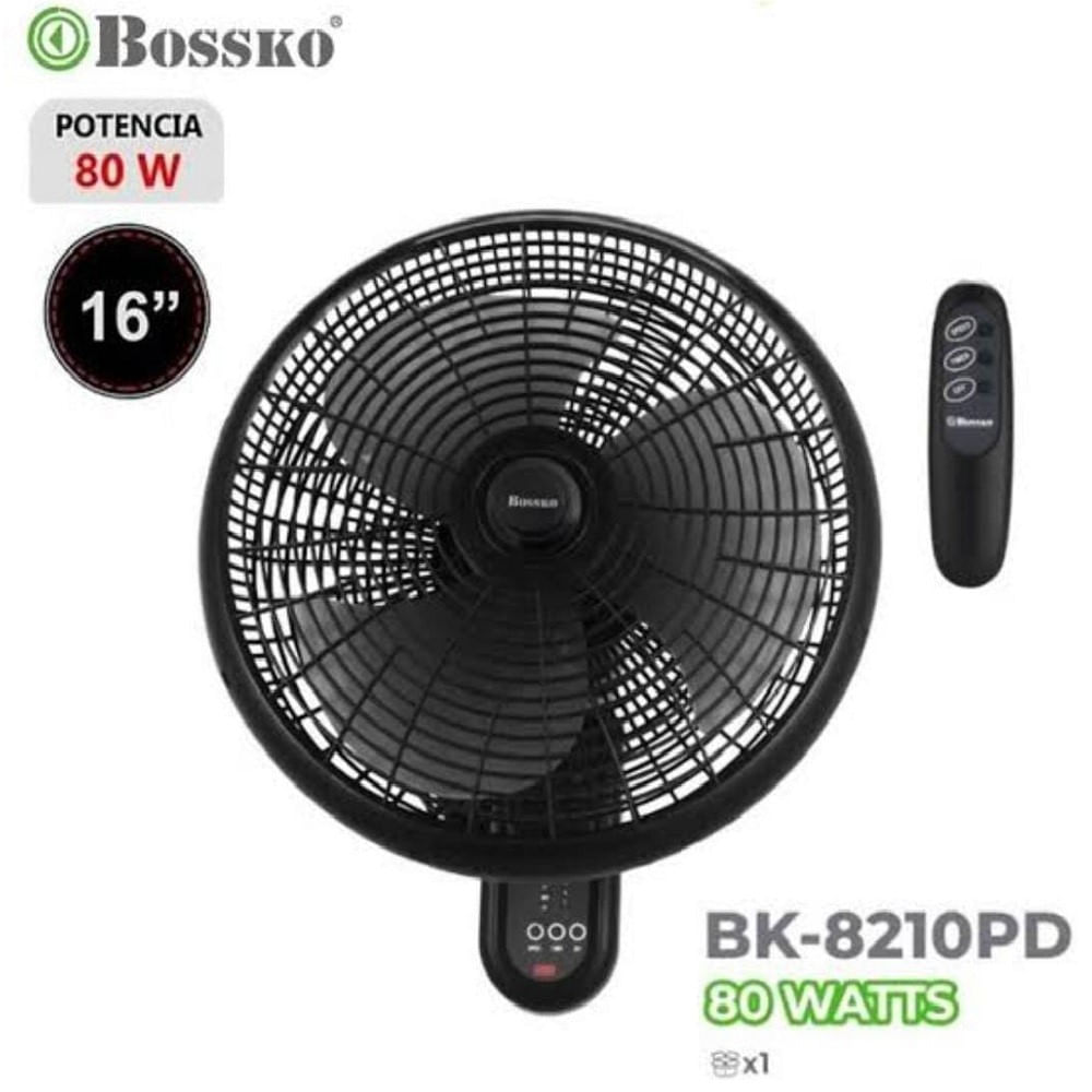 Ventilador De Pared Bossko Bk-8210 Control Remoto 16""