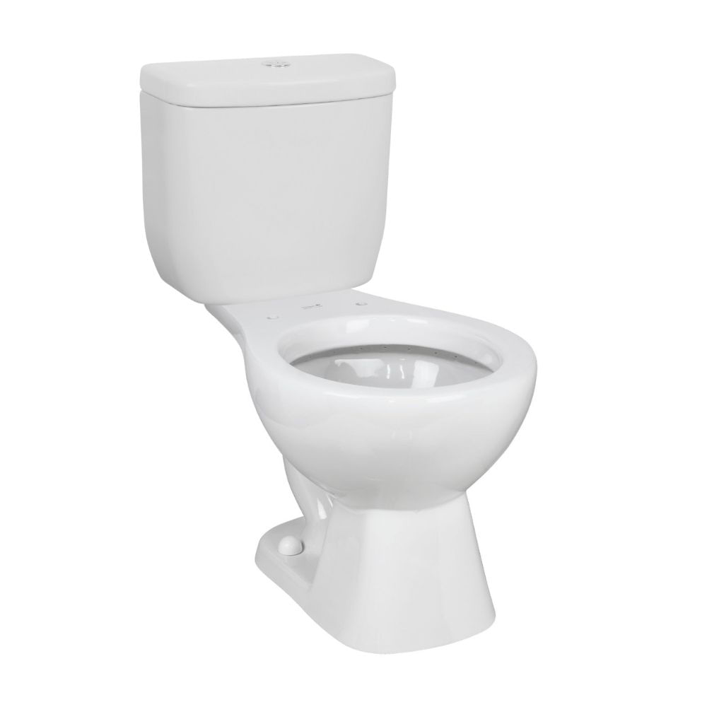 COMBO Estanque Nuevo Sifon Jet Blanco Pulsador Dual Trebol + Taza Trebol Blanco Sdw