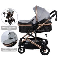 Coche Cuna Moisés de Lujo «COMFORT» - Gris