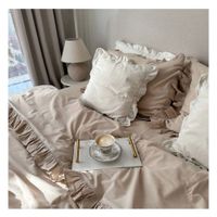 Funda plumón booms 100 % algodón bramante 2 plazas beige 200 hilos Lima Tienda