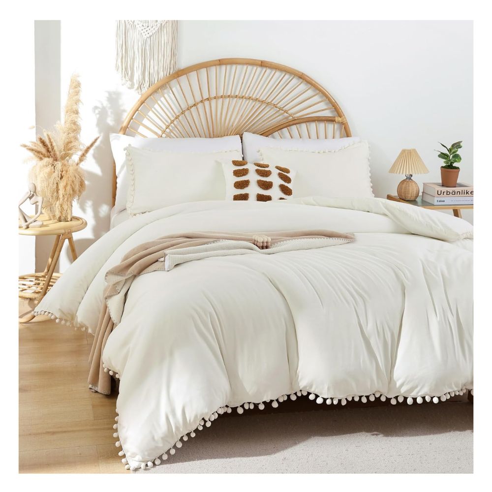 Funda plumón yul 100 % algodón bramante 2 plazas perla 200 hilos Lima Tienda