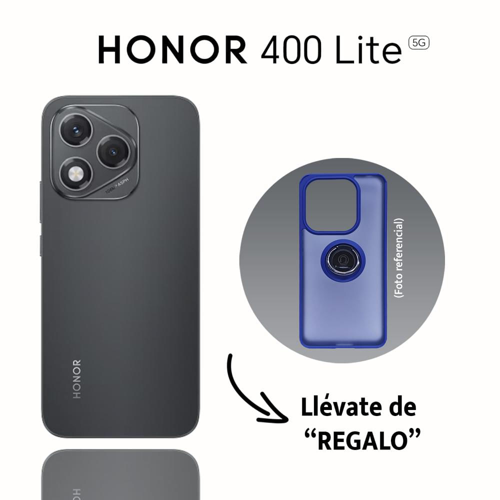 Celular Honor 400 Lite 5G 8GB RAM 256GB Negro Nocturno + Estuche de regalo