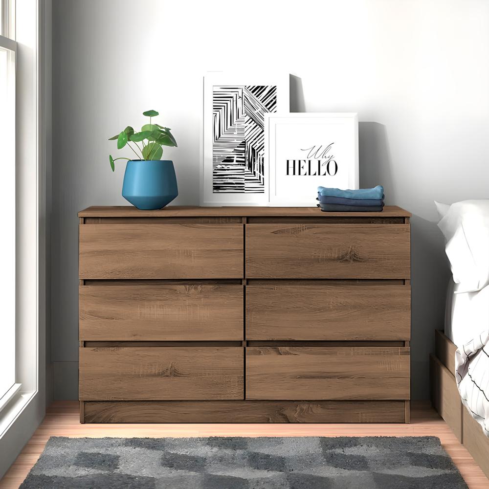 Cómoda Francine 6 Cajones Bellota 100 cm Huk