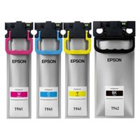 Kit Pack Tinta Epson  -T942120 Negro, T941220 Cian, Magenta, Amarillo