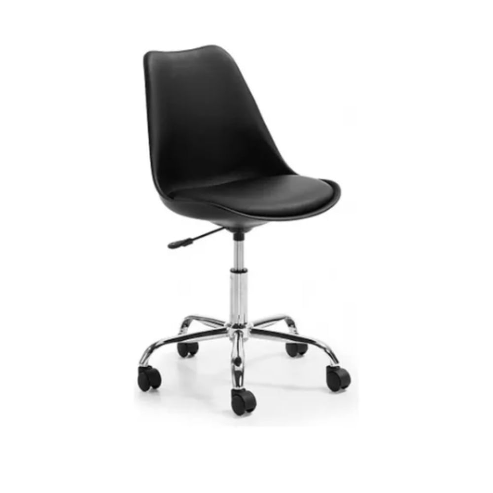 Silla Giratoria Acolchada Modelo Eames Negro
