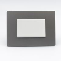 INTERRUPTOR CONMUTADOR DE 3 VIAS SIMPLE TECLON SINTHESI S33 PLACA PIEDRA Y DADO BLANCO