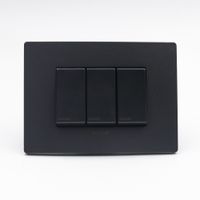 INTERRUPTOR TRIPLE SINTHESI S33 PLACA CARBON Y DADOS NOIR