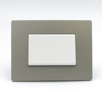 CONMUTADOR DE 3 VIAS SIMPLE TECLON SINTHESI S33 PLACA ARENA Y DADO BLANCO