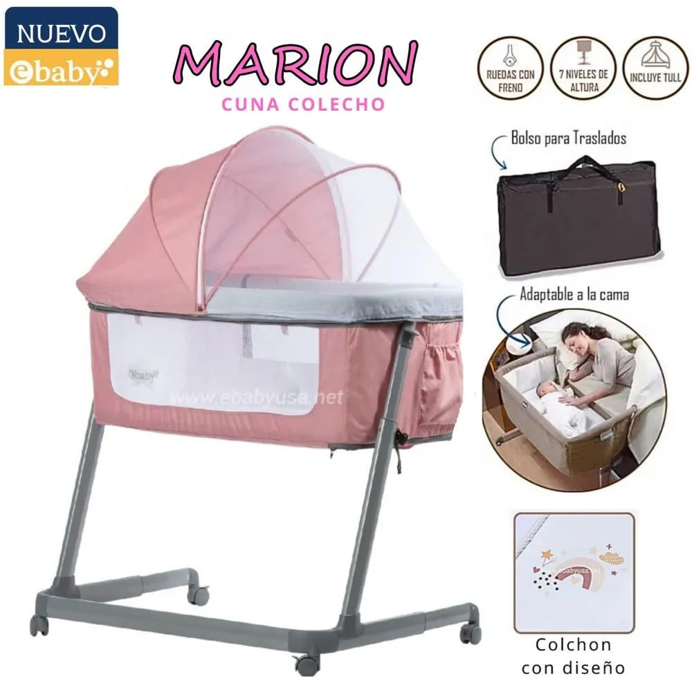 Cuna Colecho Ebaby Marion 753-1 Rosado
