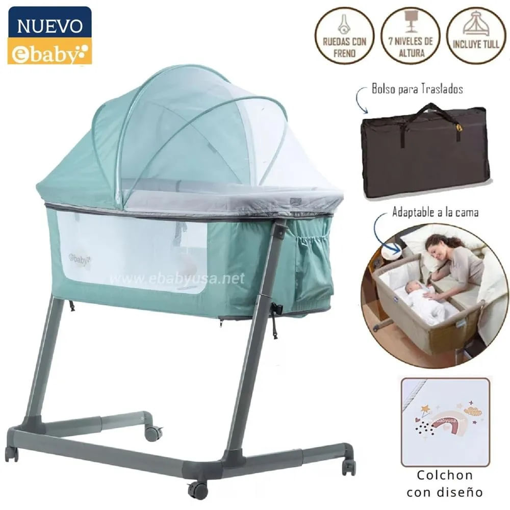 Cuna Colecho Ebaby Marion 753-1 Celeste