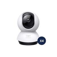 Kit de 4 Cámaras de seguridad Wifi Tapo C220 2K 4MP QHD Vision Nocturna Giro 360°  IA