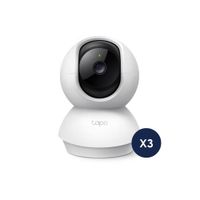 Kit de 3 Cámaras de seguridad Wifi Tapo C200 Full HD para interior 360 grados