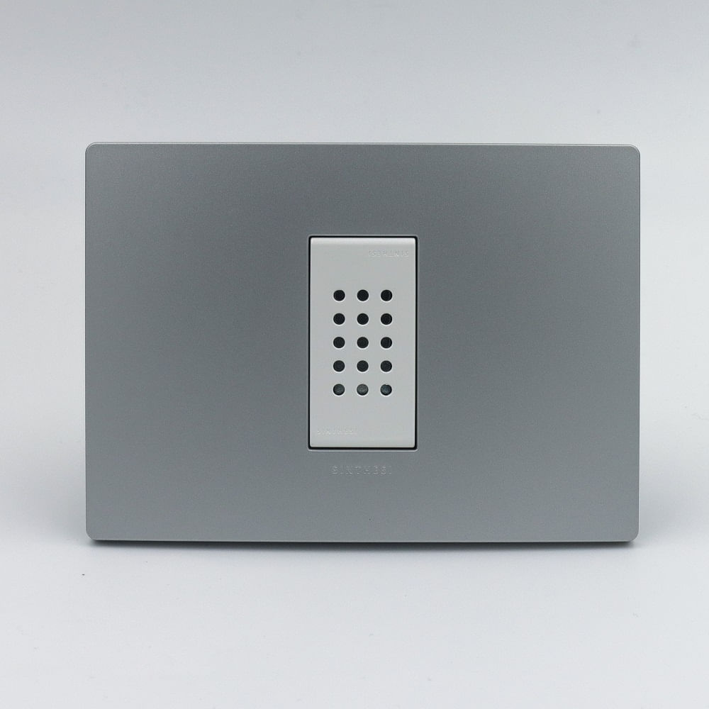 CHICHARRA O ZUMBADOR DE TIMBRE SIMPLE SINTHESI S33 PLACA PLATA Y DADO BLANCO