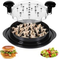 Deshilachador De Pollo Manual Con Giro Y Tapa A Presión Negro  492DS01