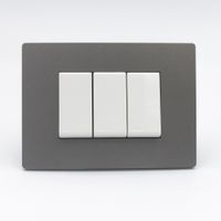CONMUTADOR DE 3 VIAS TRIPLE SINTHESI S33 PLACA PIEDRA Y DADOS BLANCOS