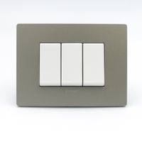 CONMUTADOR DE 3 VIAS TRIPLE SINTHESI S33 PLACA ARENA Y DADOS BLANCOS