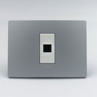 TOMA TELEFONICA RJ11 SINTHESI S33 PLACA PLATA Y DADO BLANCO