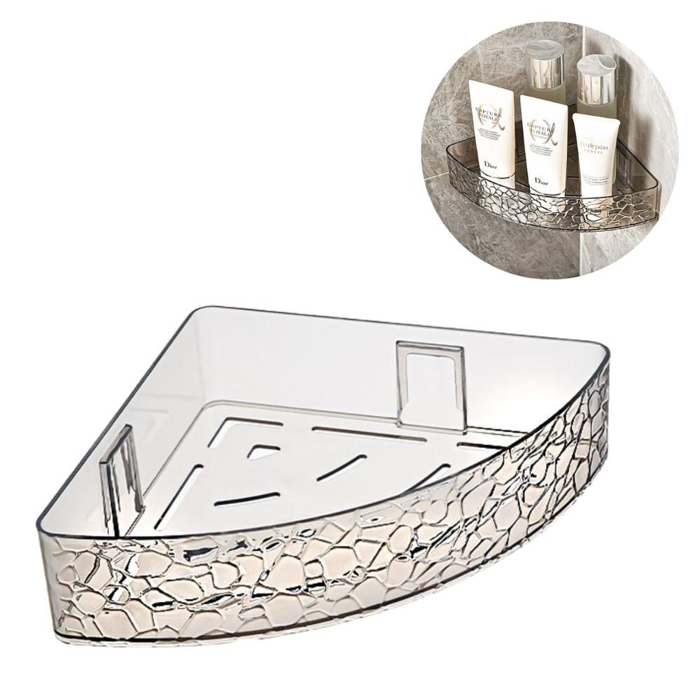 Esquinero Organizador de Baño Adhesivo con Texturan Transparente 554TR03