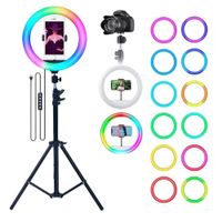 Aro Luz LED RGB Profesional de 30cm + Trípode + Control Remoto