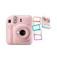Camara Fujifilm Instax Mini 12 Rosado+5Portafotos+Marco