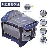 Cuna Corral Para Bebe Verona Azul