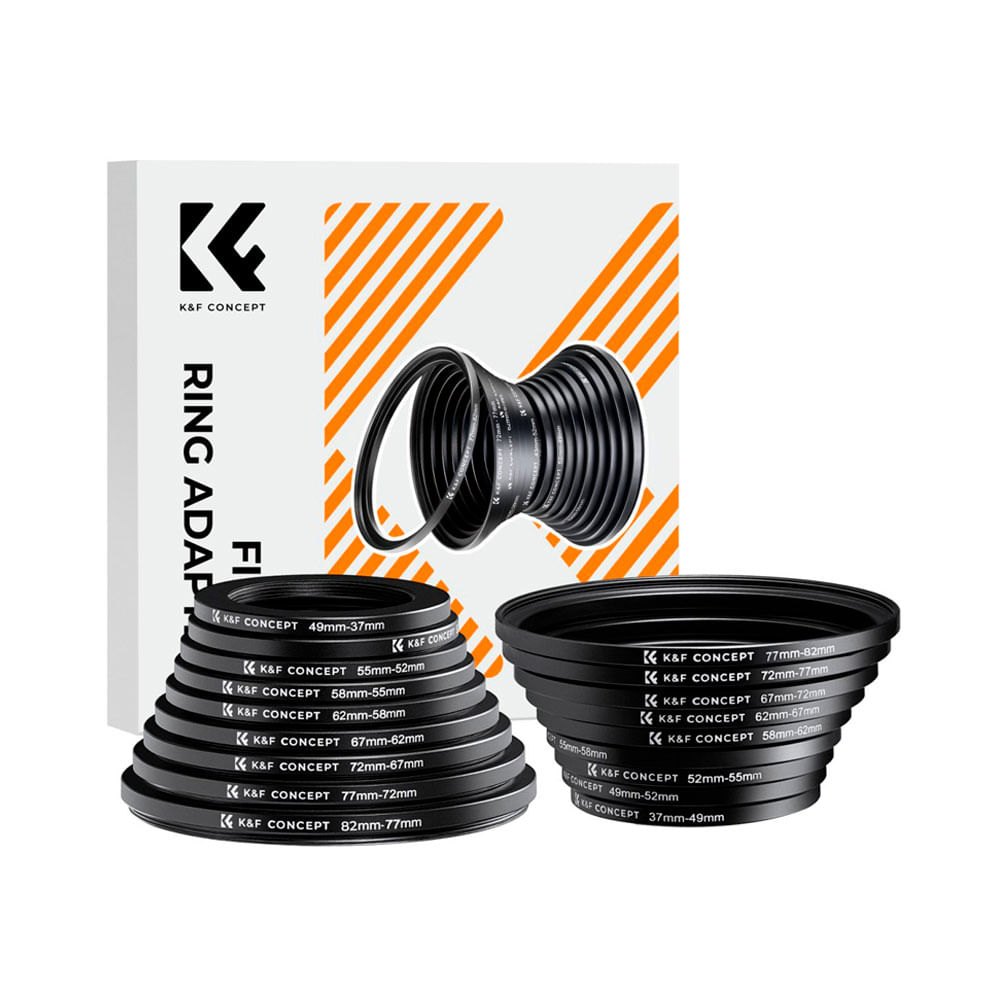 Set de 18 Anillos (9 Ascendentes, 9 Reductores) K&F Concept SKU.0629