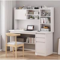 Escritorio de Madera Vintage Librero Mueble con Cajones Moderno para Adultos Niños ZZ-86