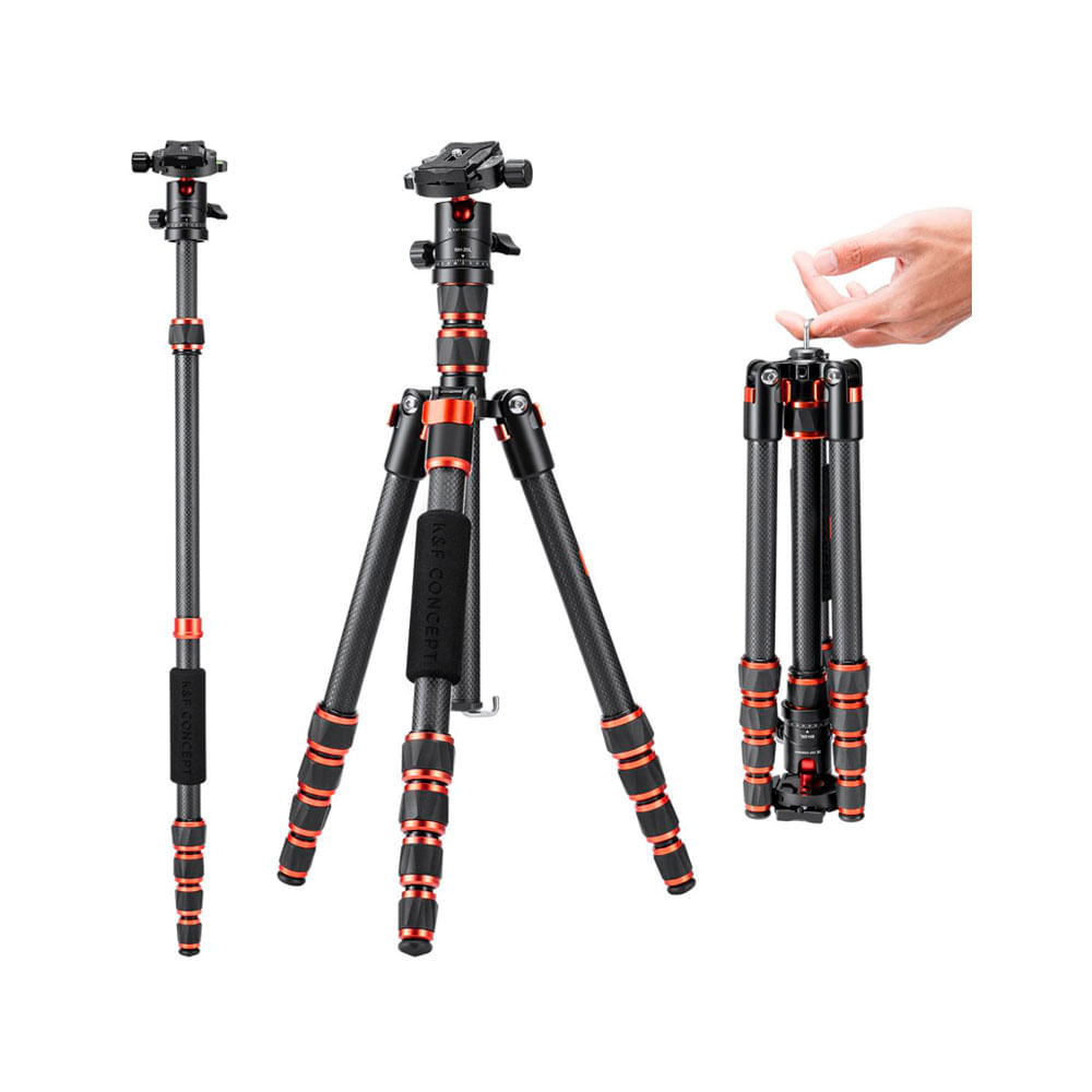 Tripode  K&F Concept KF09.077v3 - A225C0 + BH-25L