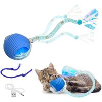 Pelota Interactiva para Gatos con 2 Sogas Juguete Inteligente LED Recargable