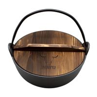 Olla de Hierro Fundido Wayu Iron Cast con Tapa de Madera Acacia 25 cm
