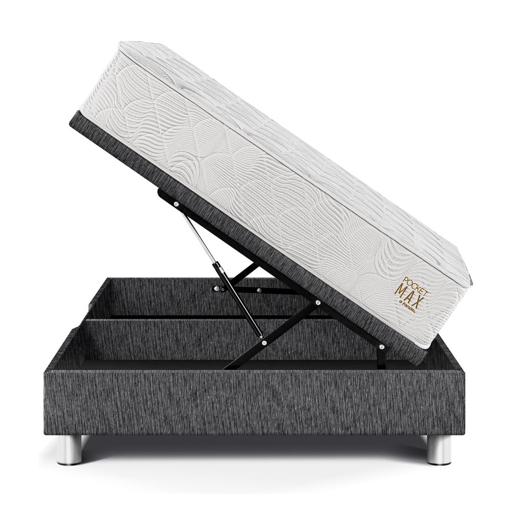 Cama Boxet Paraíso Pocket Max Queen Charcoal