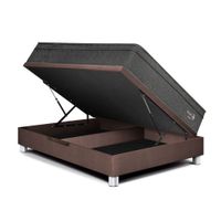 Cama Boxet Paraíso Pocket Star 1.5 Plazas Chocolate