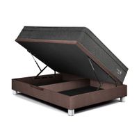 Cama Boxet Paraíso Pocket Star 2 Plazas Chocolate