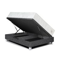 Cama Boxet Paraíso Pocket Max 1.5 Plazas Charcoal