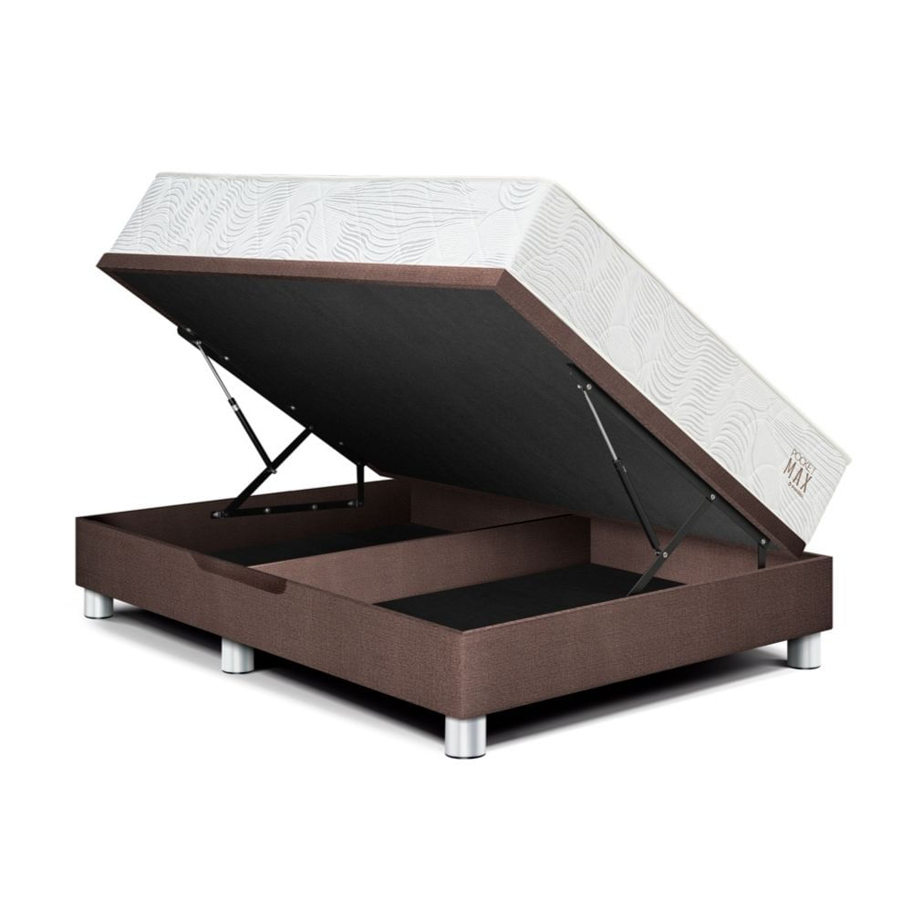 Cama Boxet Paraíso Pocket Max Queen Chocolate