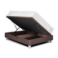 Cama Boxet Paraíso Pocket Max 2 Plazas Chocolate