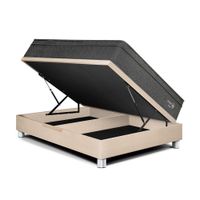 Cama Boxet Paraíso Pocket Star 1.5 Plazas Champagne
