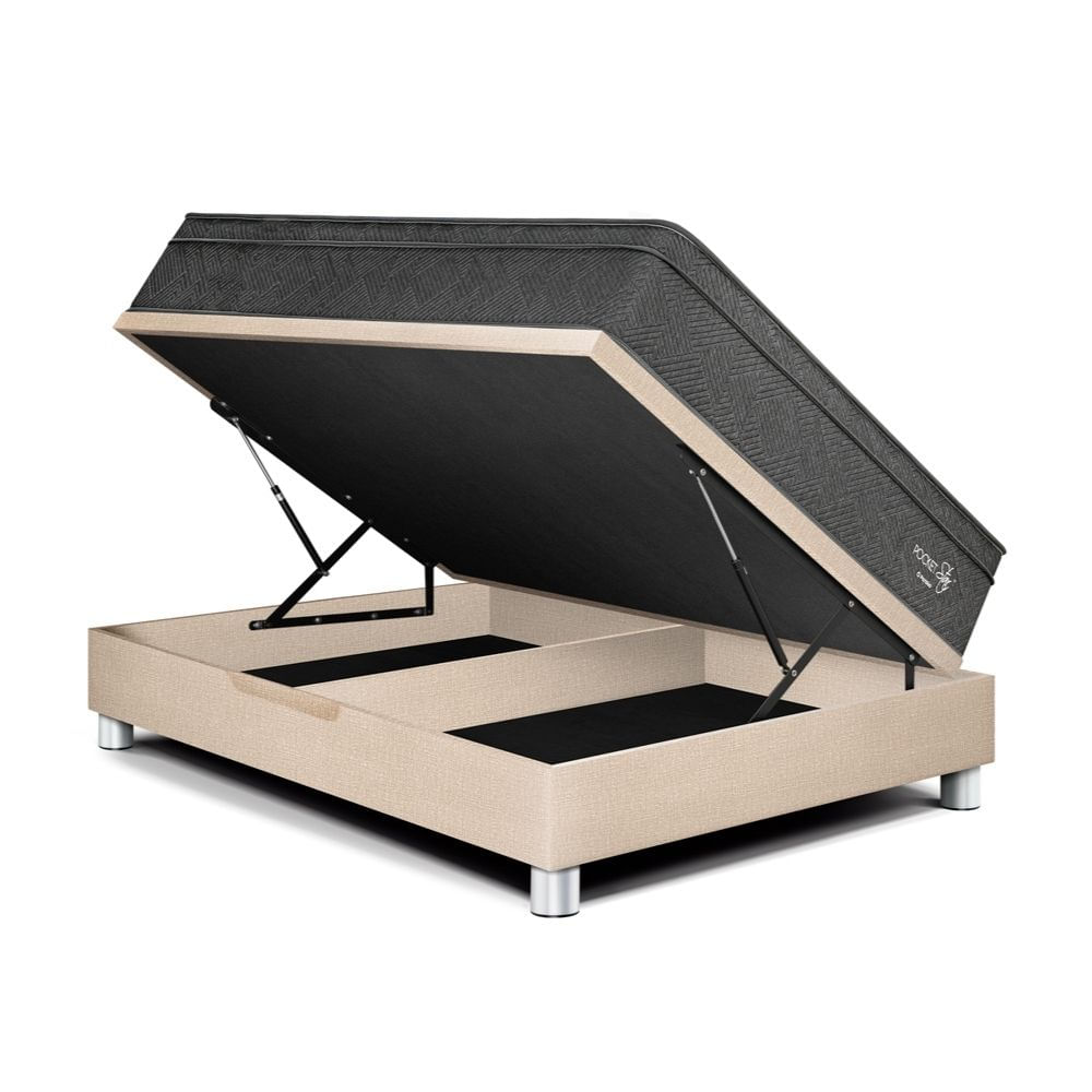 Cama Boxet Paraíso Pocket Star 1.5 Plazas Champagne