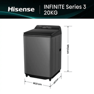 lavadora Hisense 18kg carga superior WT3W1823UT