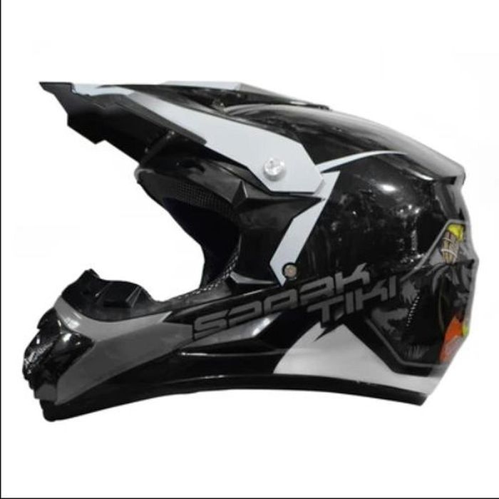 CASCO MOTO CES CROSS GAME12 NEGRO BRILLO TALLA L