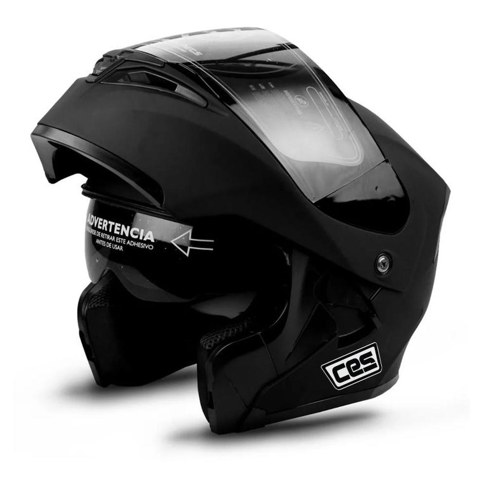 CASCO MOTO CES ABATIBLE NEGRO MATE DOT L Promart