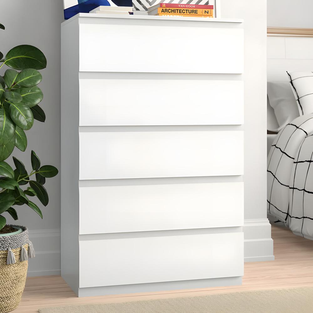 Cómoda Francine 5 Cajones Blanco 80 cm Huk