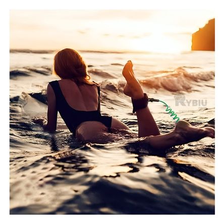 Correa de Tobillo Surf en Color Verde Y+Stickers