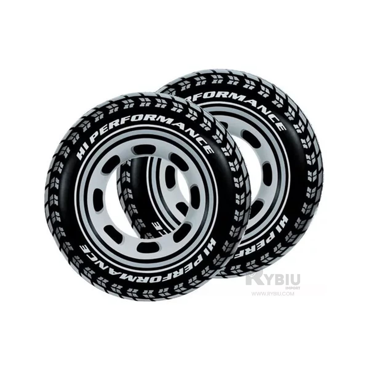 Flotador Acuatico Moderno de Color Negro Y+Stickers