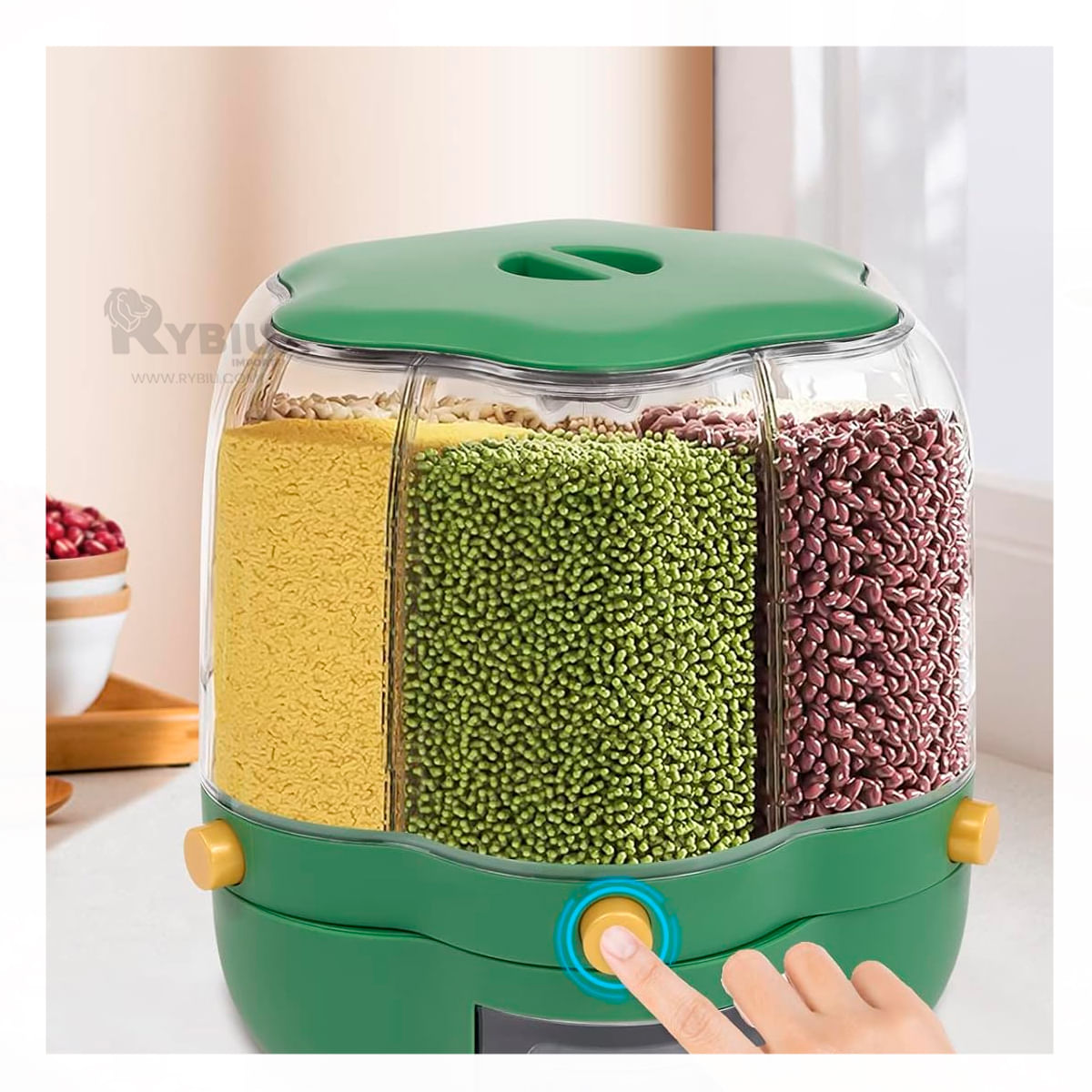 Dispensador Practico de Legumbres Verde Y+Agendita