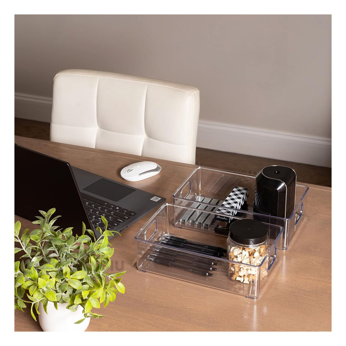 Bandeja Multiusos en 25.8x15.3x7.7 Transparente Y+Agendita