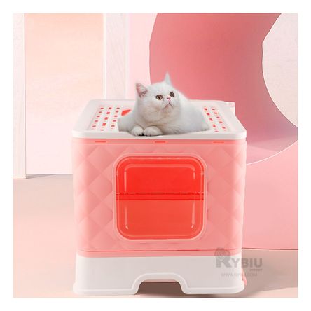 Arenero Practico con Bandeja Movible Rosado Y+Agendita Arenero Practico con Bandeja Movible Rosado Y+Agendita