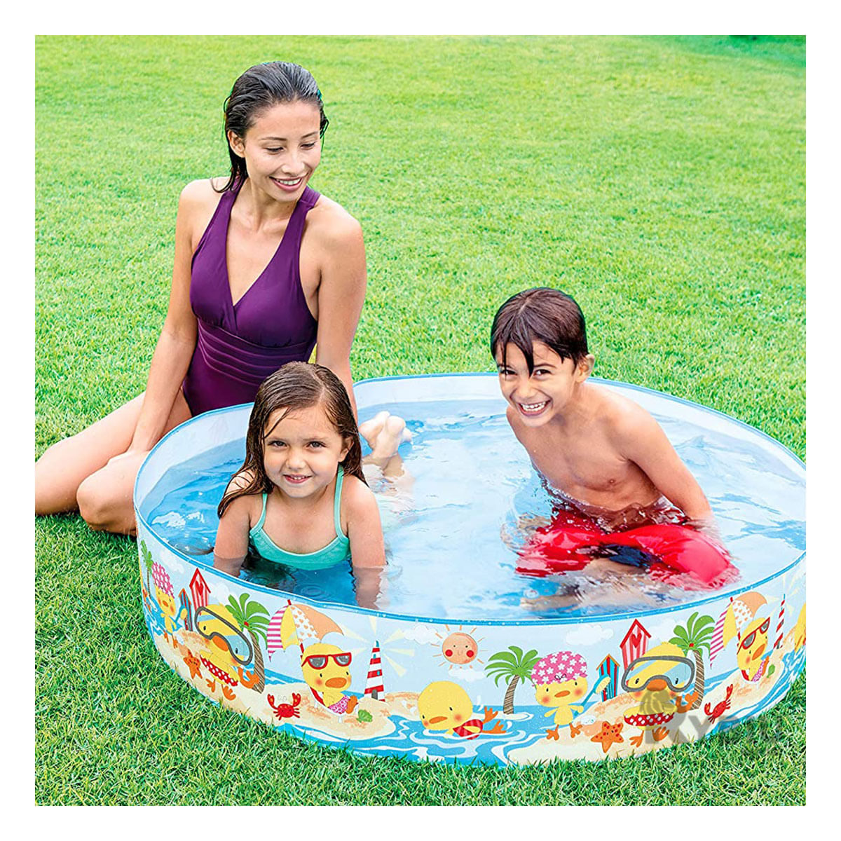 Piscina Diseño Mar Vinilo de Color Celeste